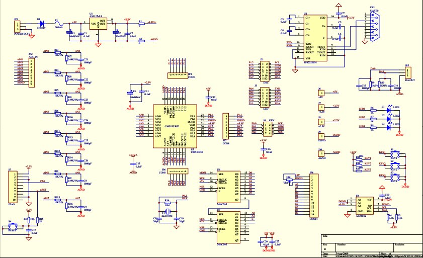 C8051F350DK單片機學習板的軟件例程,使用手冊和原理圖的資料概述