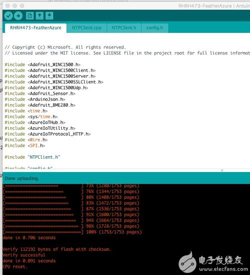 顯示了庫清單并表明已成功上傳的 Arduino IDE 的圖片