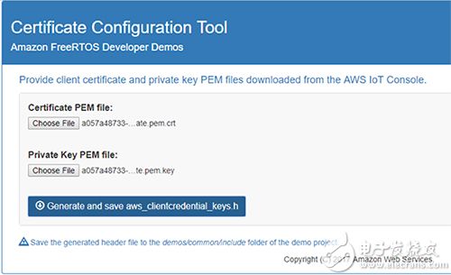AWS 中生成的证书和私人密钥图片