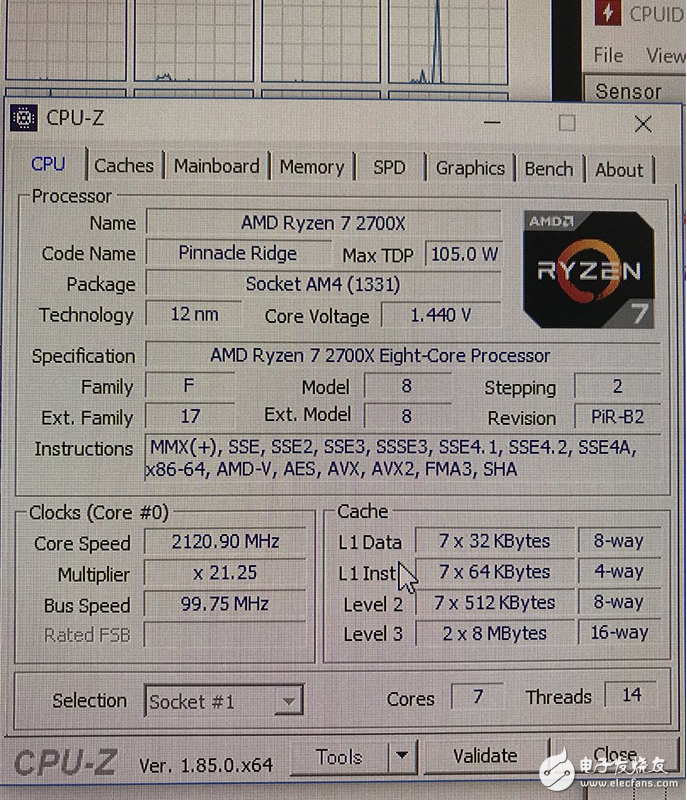 Ryzen 7 2700X处理器曝光，7核14线程？