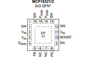 基于MCP16321/2帶有1A/2A 輸出高效率同步降壓穩壓器