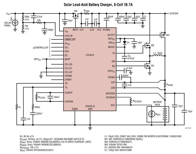 具數(shù)字遙測系統(tǒng)的多化學組成降壓型電池充電器控制器LTC4015