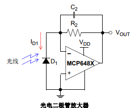 基于MCP6481/2/4下的4 MHz 低输入偏置电流运放