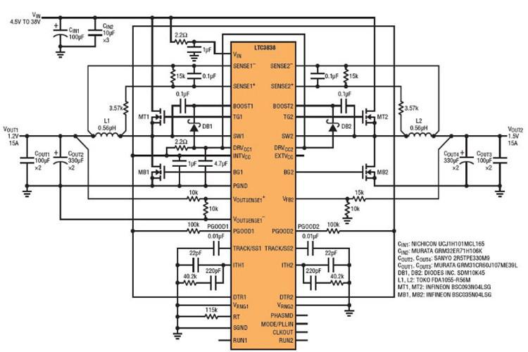 降壓型轉換器LTC3838遠端采樣方案