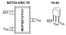 基于MCP102/103/121/131下的微功率电压监控器