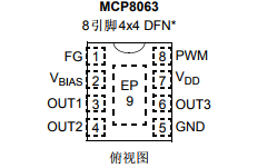 基于MCP8063下的三相无刷正弦无传感器电机驱动器