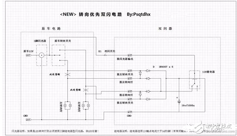 手把手教你制作轉(zhuǎn)向優(yōu)先雙閃器