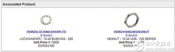Associated lock washer and hex nut 相关的锁紧垫圈和六角螺母的图片
