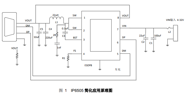 IP6505集成同步开关的降压转换器的详细中文数据手册免费下载