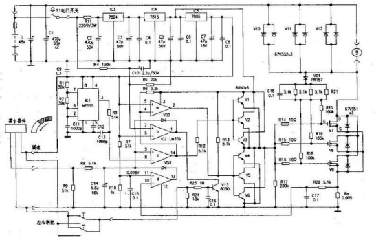 电动车线路图大全包括了电动自行车电路48v-500w电路图等