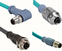 IndustrialNet™ M12 5e 类和 6A 类包塑线缆组件