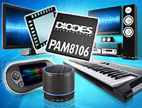 PAM8106TVR 高性能 10 W 立体声 D 类音频放大器