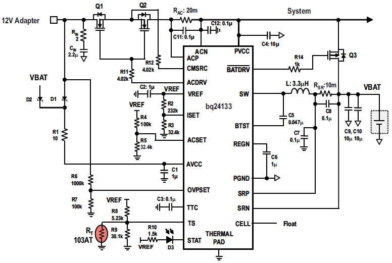 高度集成的獨立鋰離子電池和鋰聚合物開關(guān)電池充電器BQ24133數(shù)據(jù)手冊