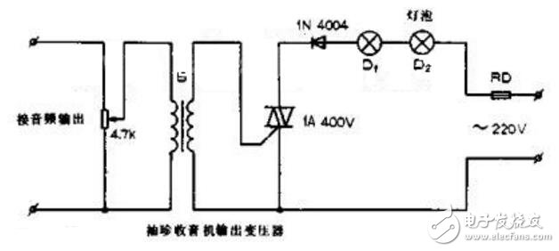 自制音乐声控灯电路图