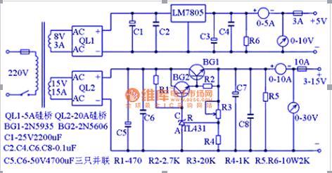 大功率可調(diào)穩(wěn)壓電源電路圖的詳細(xì)資料免費(fèi)下載