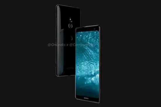索尼Xperia XZ3渲染图:前置采用超窄边框设计,后置是指纹模块