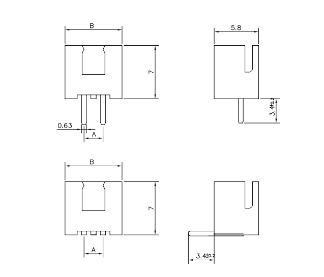 基于XH下的 條形連接器2.54mm