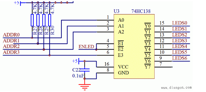 74hc138控制共阳数码管 74hc138驱动共阳数码管显示详解