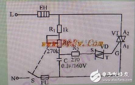 如何制作一个简易的电烙铁调压电路?