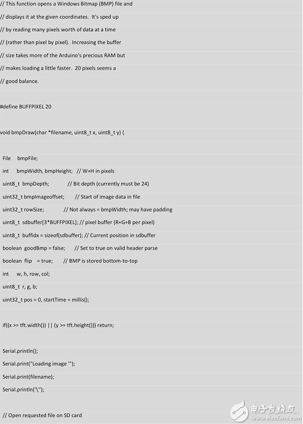 TFT controller code for displaying bitmap files 用于显示位图文件的 TFT 控制器代码图片