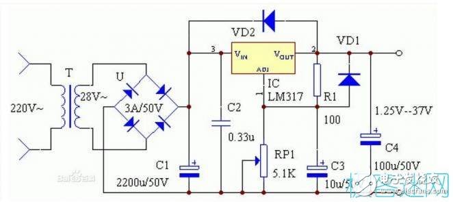 如何用LM317制作一个电源模块？