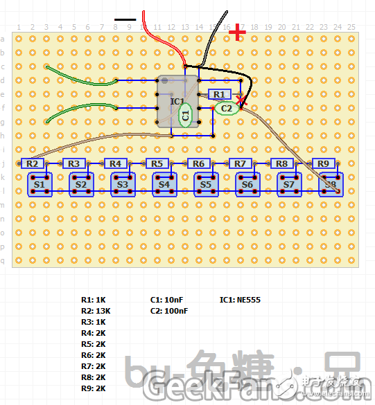 基于555的简易电子琴设计