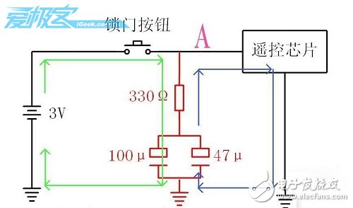 魔改汽车钥匙 锁车同时自动关窗 附原理图