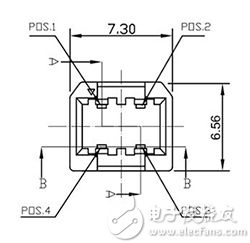 ASSMANN pin layout of the ASSMANN A-USBPB-N socket ASSMANN A-USBPB-N 插口的 ASSMANN 引脚布局图