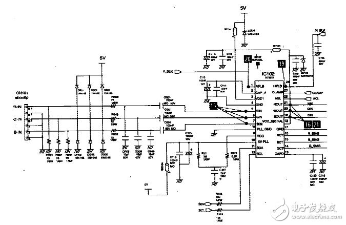 三星788DF視頻處理電路圖詳解 淺談顯示器電路原理