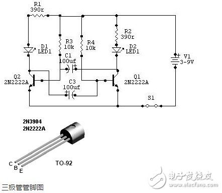 发光二极管交替闪烁的电路图制作 详解发光二极管应用电路