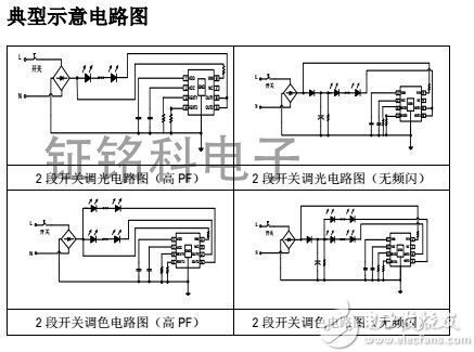 SM2212EA兩段開關(guān)調(diào)色示意圖