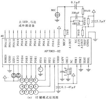 语音识别电路AP7003的性能、引脚功能及应用介绍