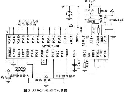 语音识别电路AP7003的性能、引脚功能及应用介绍