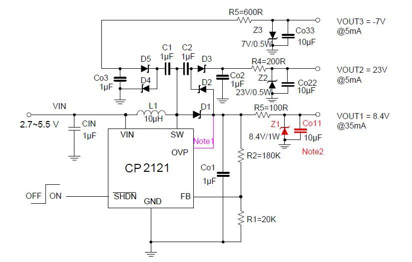 基于CP212X的TFT模组电源解决方案