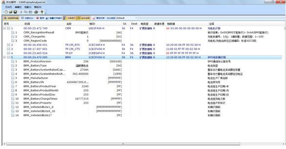 CANScope分析仪与电动汽车之间的协议解析