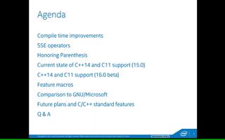 新英特爾C/C++編譯器16.0中C/C++語言...