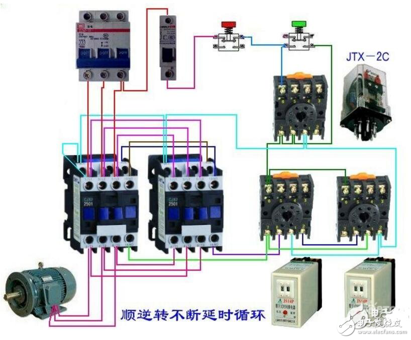 继电器工作接线图