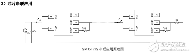 SM15122S芯片串联方案应用图