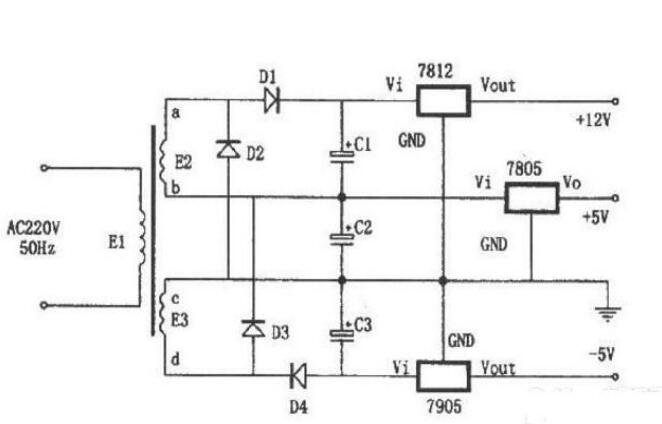 7805稳压电源电路图