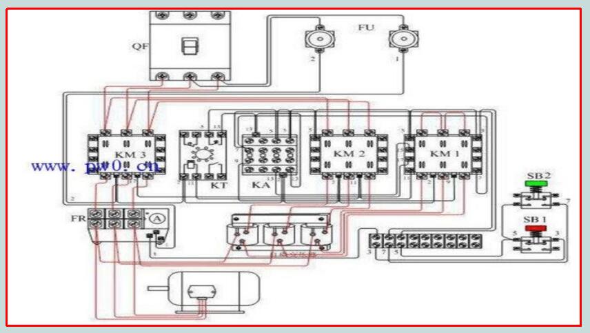 电机自耦降压启动接线图