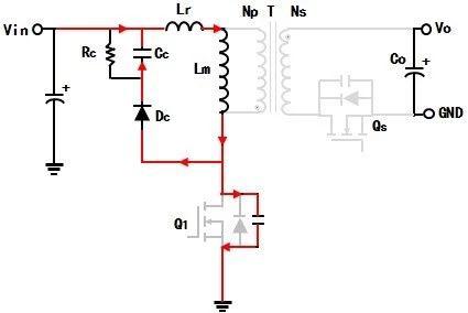 ZVS軟開關(guān)反激變換器的工作原理分析