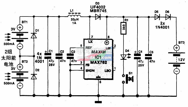 MAX762太陽能密封式鉛酸電池充電器