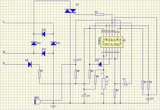 LED球泡灯声光控延时开关制作方法