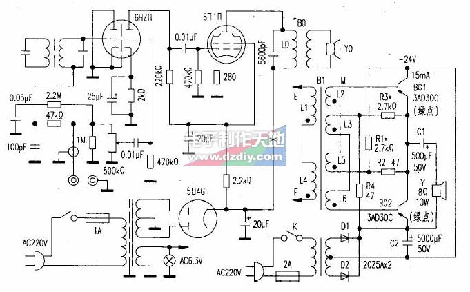 功放机电路图系列一(六款模拟电路设计原理图详解)