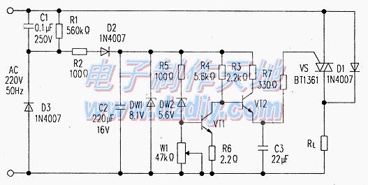 灯泡过压保护和软启动电路的工作原理