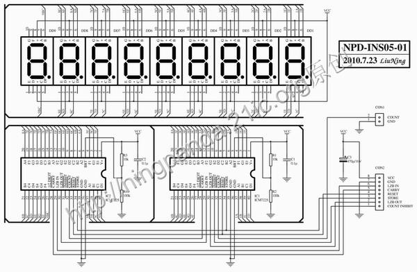 基于ICM7225的8位半计数器的制作