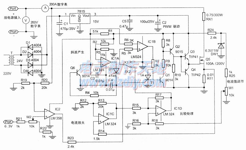 一款用LM324运放为主控器件的电子负载仪