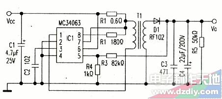 MC34063反激電源,MC34063 FLYBACK CONVERTER