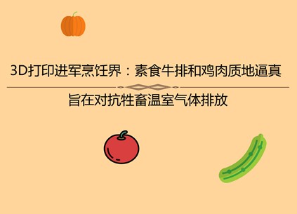 意大利科学家,用3D打印机成功制作出素食牛排和鸡...