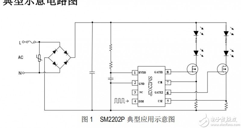 SM2202P典型示意电路图